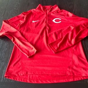 Nike red Cincinnati Reds 1/4 zip